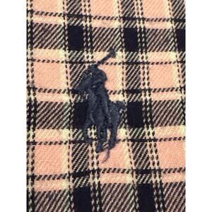 Vintage Ralph Lauren Shirt Mens XL Pink Plaid Blake Brushed Oxford Long Sleeve